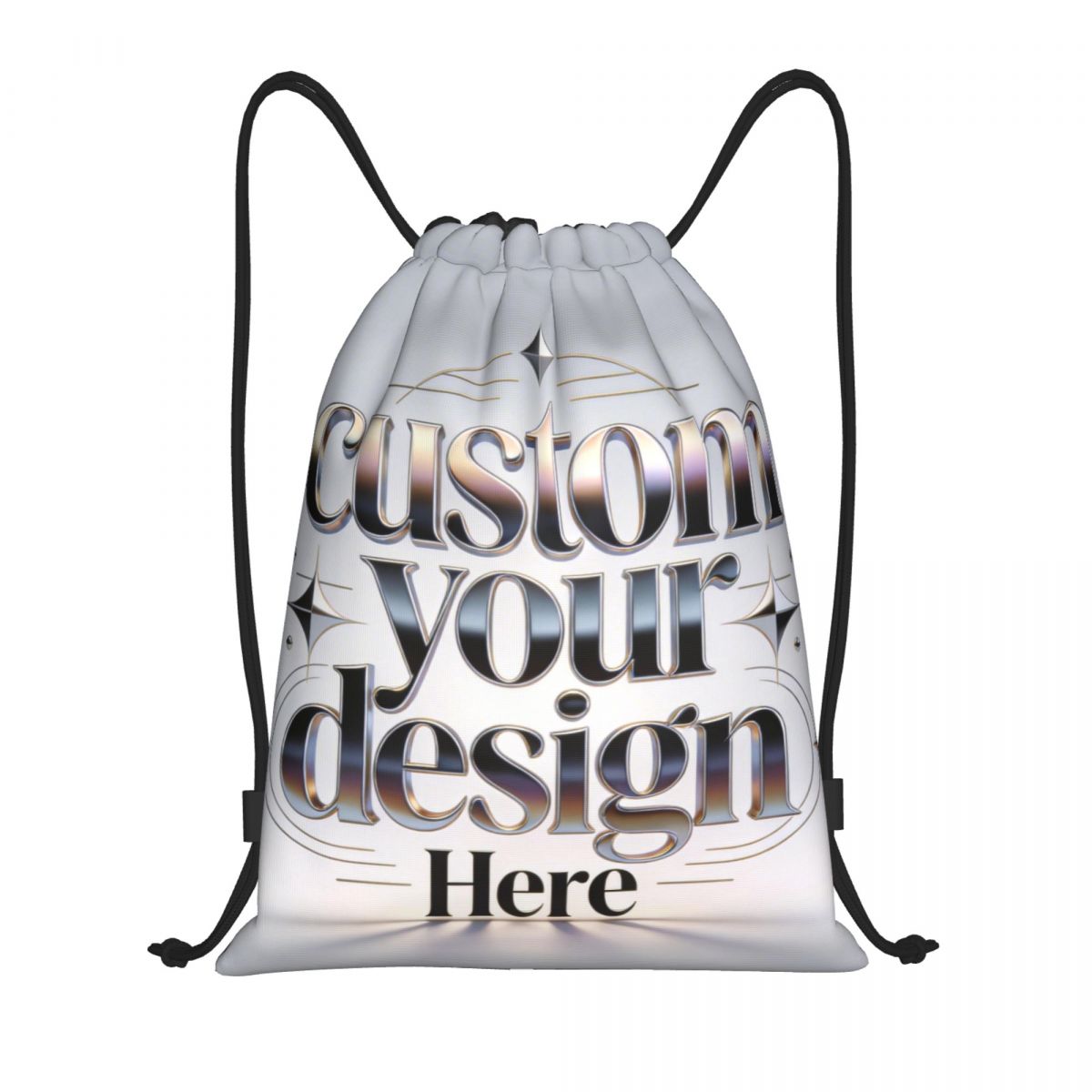 Drawstring Gym Bag - Custom Your Photo Logo Text Drawstring