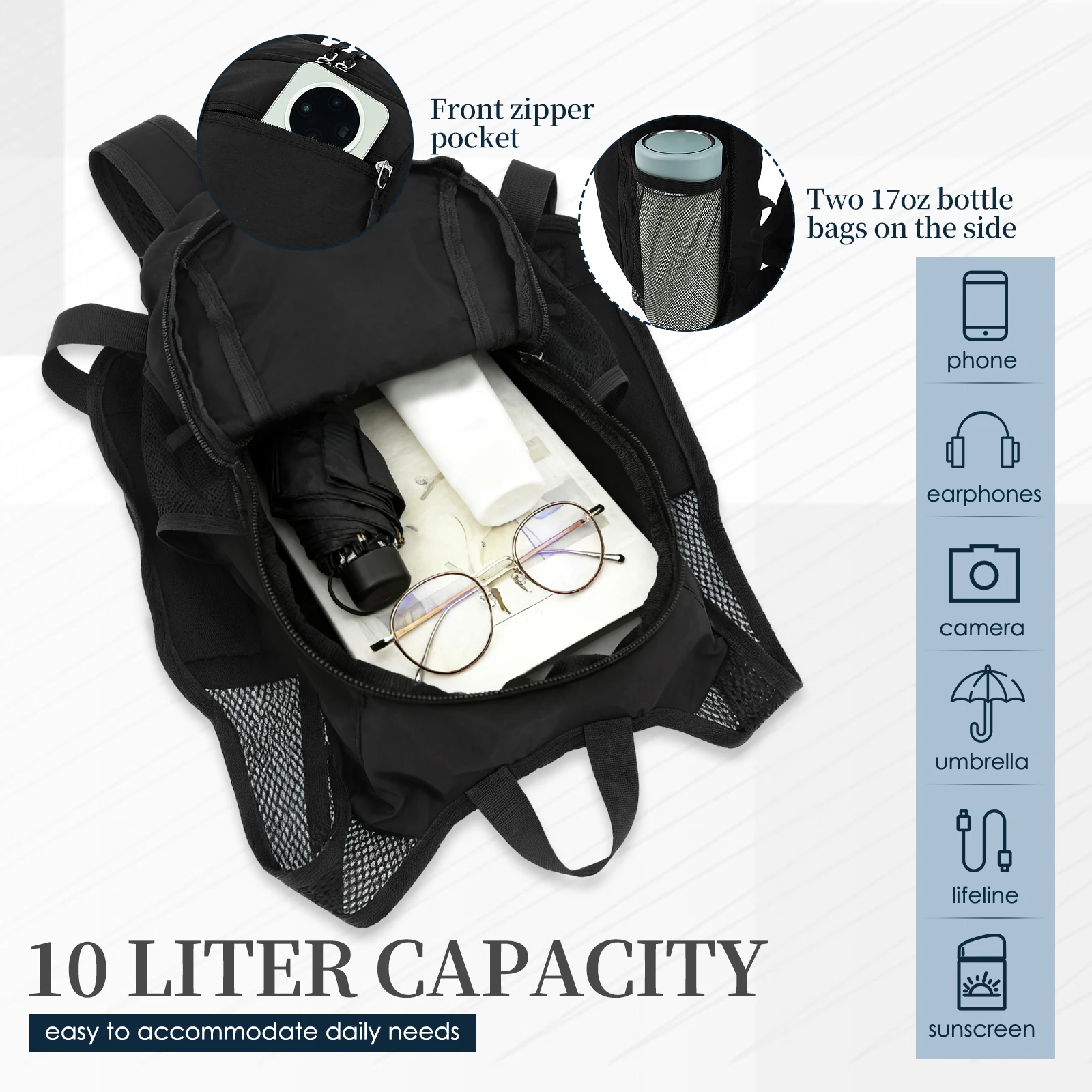 10L Small Hiking Backpack Trav - đánh giá và giá Foldable Backpack Small