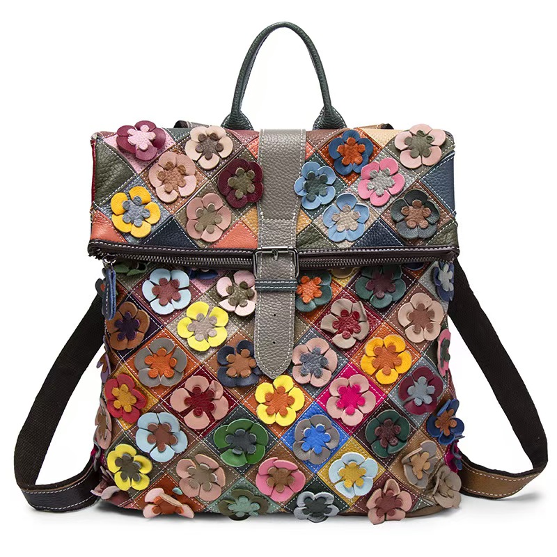 Vintage Women Genuine Leather  - đánh giá và giá Leather Backpack Vintage