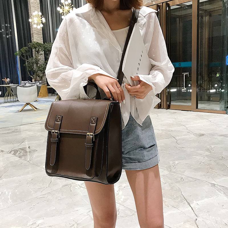 Ba Lô In Hình Vintage Nữ Da Pu - đánh giá và giá Leather Backpack Vintage