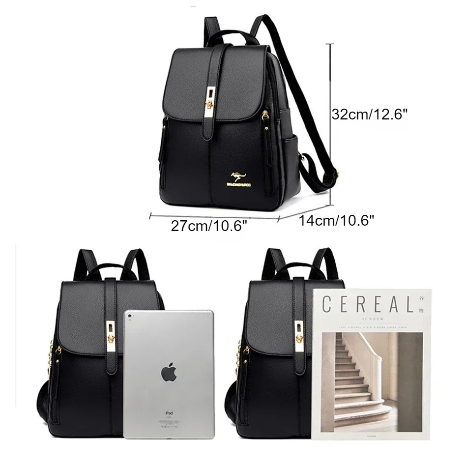 Women Leather Large Capacity B - đánh giá và giá Leather Backpack Vintage