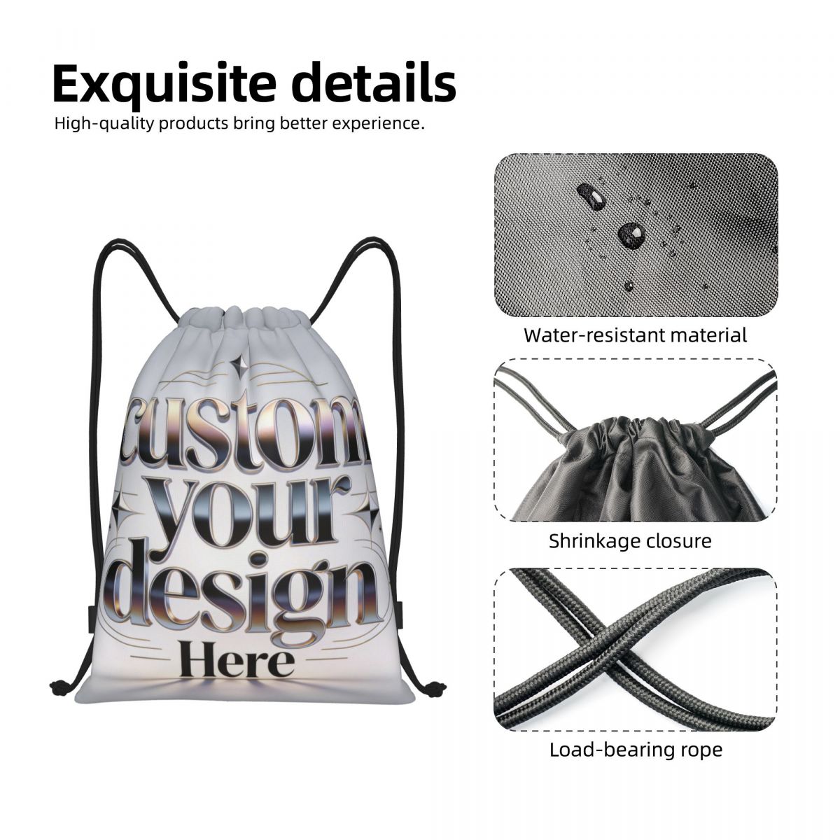 Custom Your Photo Logo Text Dr - đánh giá và giá Drawstring Gym Bag