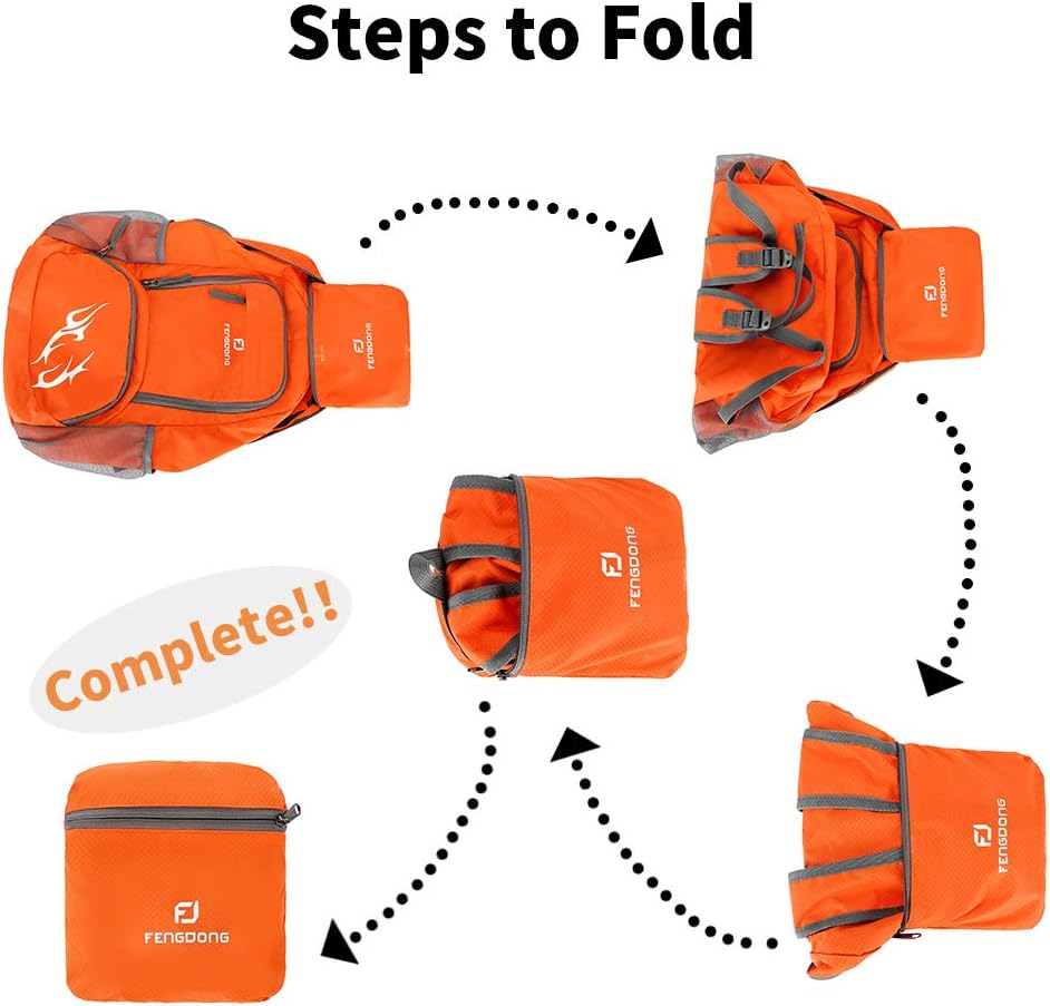 FENGDONG 35L Lightweight Folda - đánh giá và giá Foldable Backpack Small